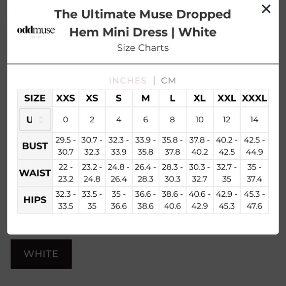 The Ultimate Muse Dropped Hem Mini Dress | White | oddmuse - Picture 4 of 7